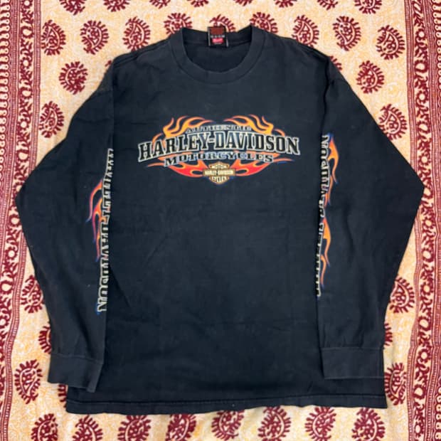 00s  할리데이비슨 Flame Long sleeve