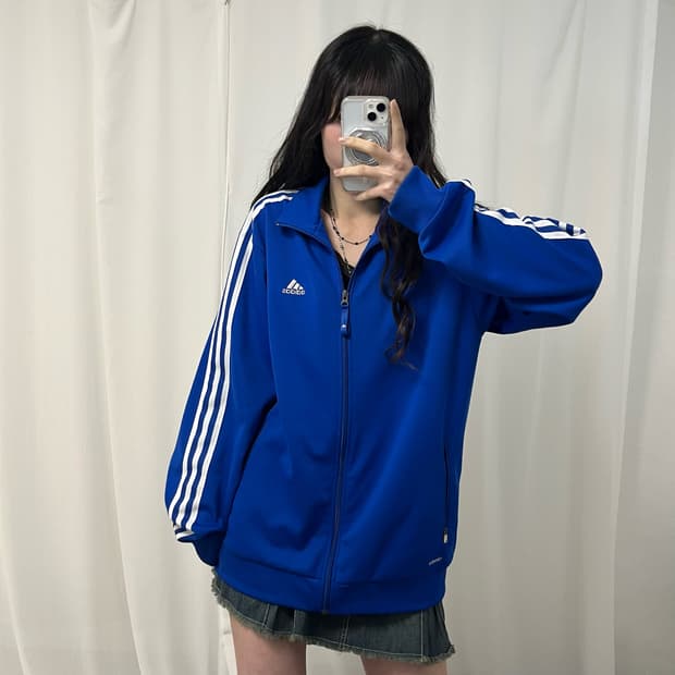 Adidas blue jersey  ⋆ 110 size ⋆ 어깨 50 가