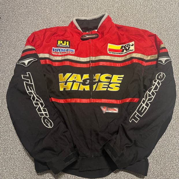 테크닉 90's Vance & Hines 모터사이클 자켓 XL