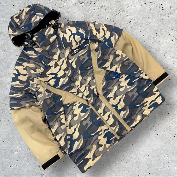 [95] 마자플라바 카모 바람막이 스키 자켓 후드 팔 탈부착 D212