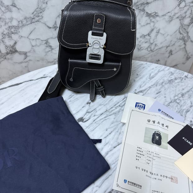 디올 CD 로고 갤럽 그레인 슬링백 크로스백 메신저백
