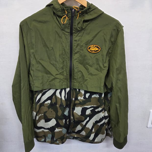 나이키 nsw 빅스우시 카모 메쉬 크래쉬 우븐자켓 xl