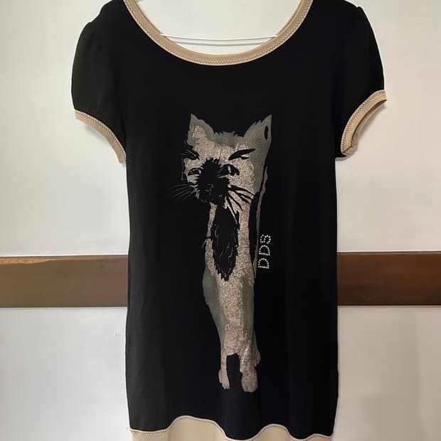 고양이 롱 티셔츠