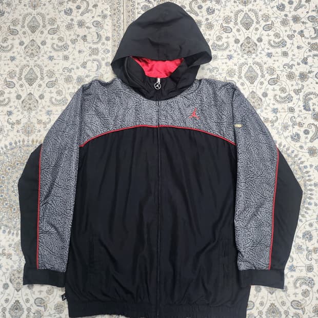 나이키 조던 3 엘리펀트 후드 바람막이 자켓 XL