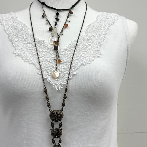 빈티지 보헤미안 목걸이 세트