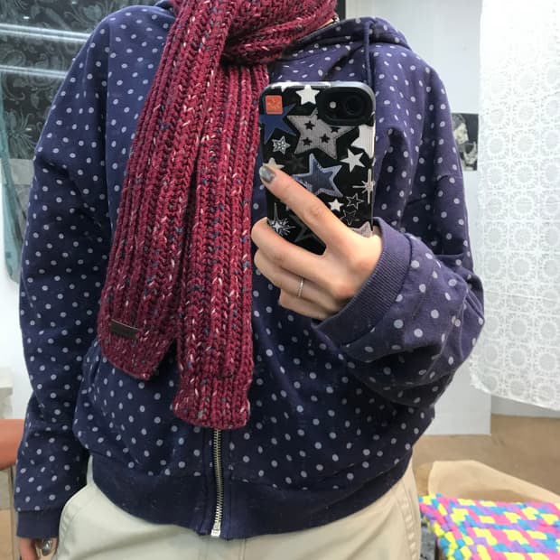 빈티지 케이블 머플러 