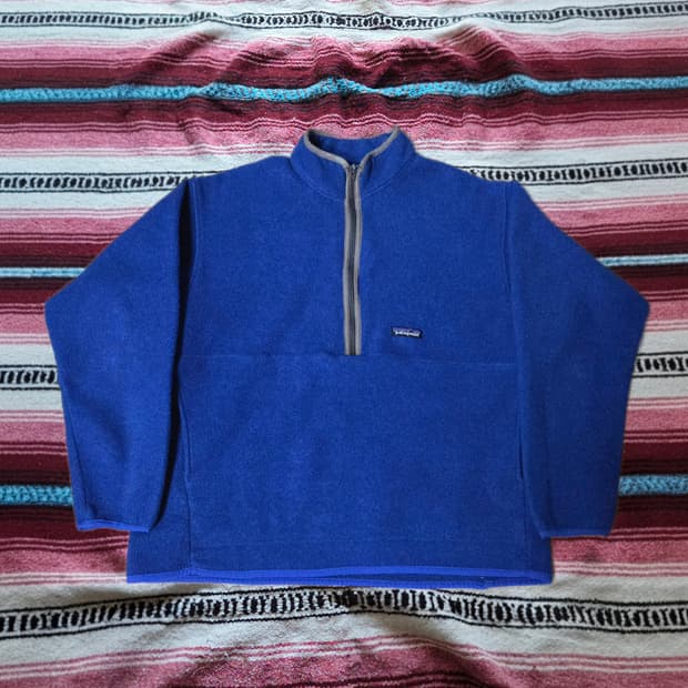 (XL)파타고니아 블루 머수피얼 신칠라 집업플리스