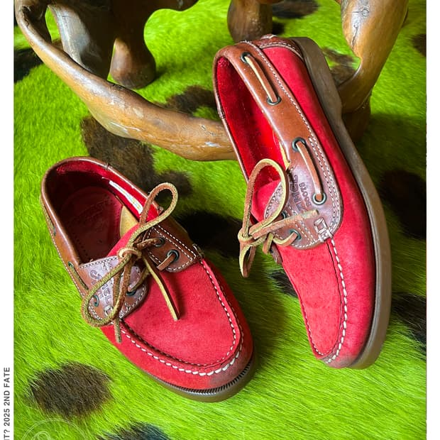 1980-90s CAMEL Boots Leather Boat Shoes
