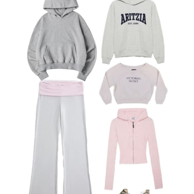 프렌다 클린걸 크롭 후디 그레이 면100