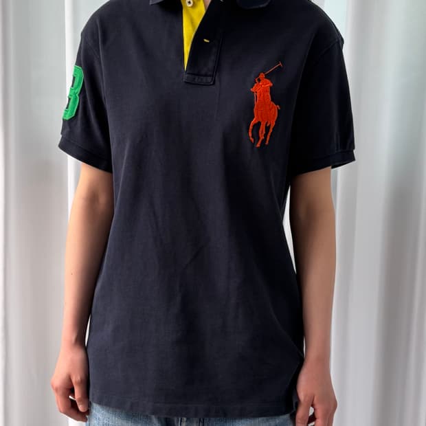 [S]폴로 랄프로렌 빅포니 치프키프 반팔 카라 티셔츠 navy