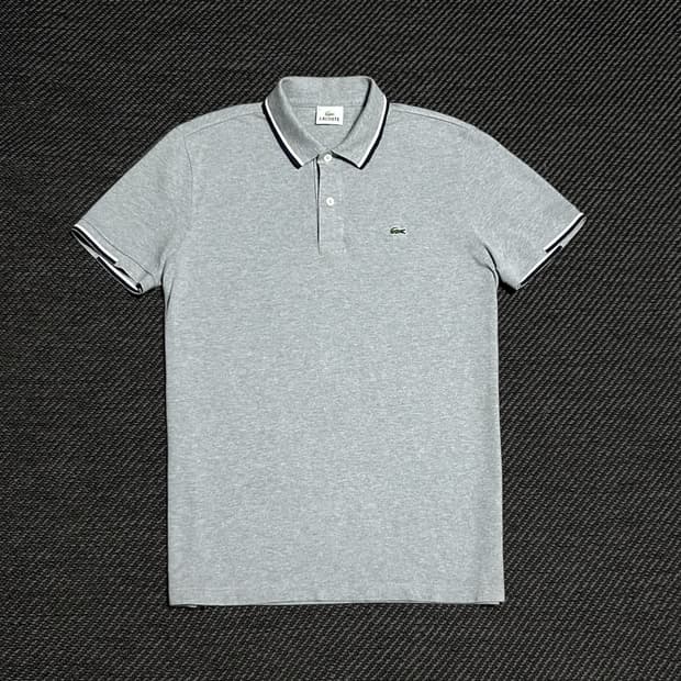[L] Lacoste 라코스테 그레이 반팔 카라티