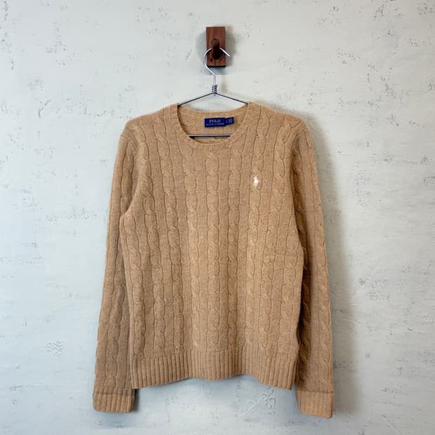 폴로랄프로렌 캐시미어 블렌드 울 니트 베이지