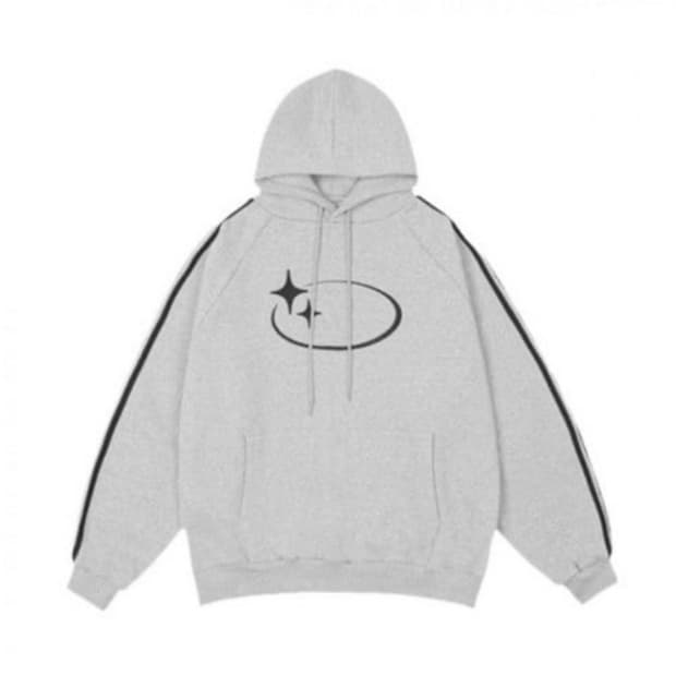 크로스드레슬리 후드티 그레이