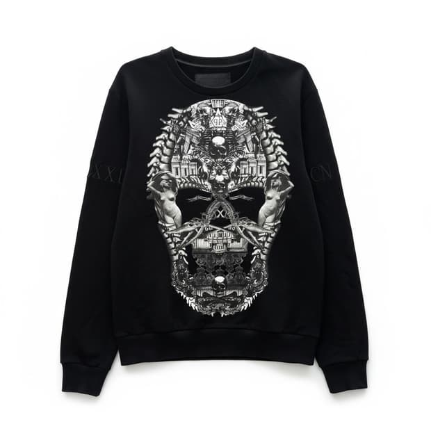 필립플레인 로고 롱슬리브 긴팔 티셔츠 M