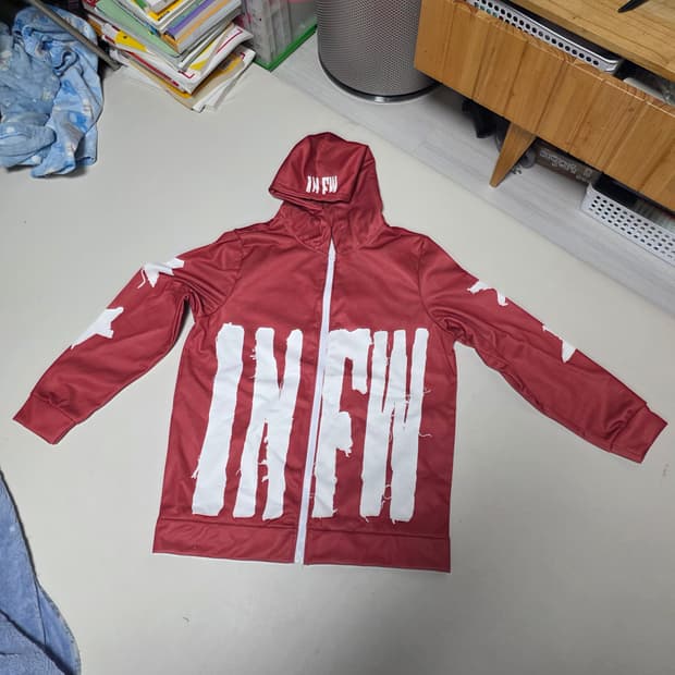 레드 INFW 후드집업