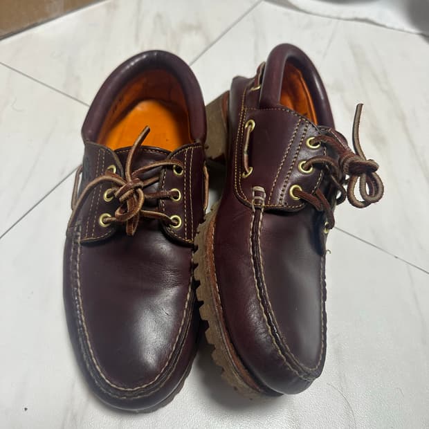 팀버랜드 보트슈즈 버건디 270