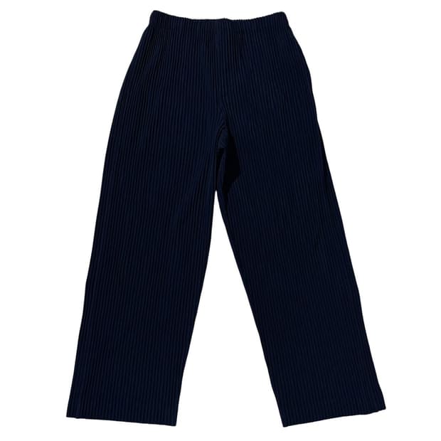 이세이 미야케 옴므 플리세 플리츠 팬츠 네이비