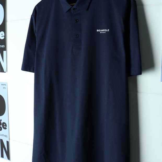 (3XL) 빈폴 반팔 카라 티셔츠 빅사이즈 기능성 네이비-H34403