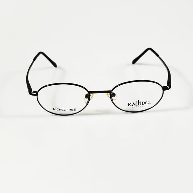 90s KALEIDO 블랙 슬림 오벌 프레임 빈티지 안경