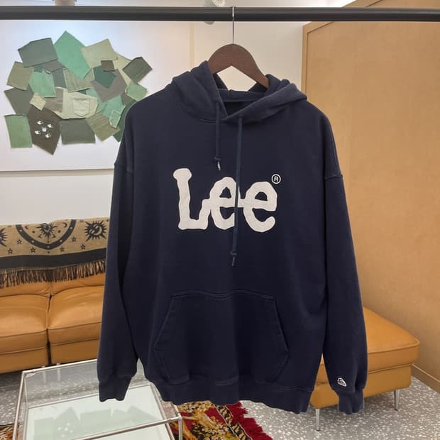 리 LEE 캐주얼 빅프린팅로고 오버핏 후드티 100 C05431