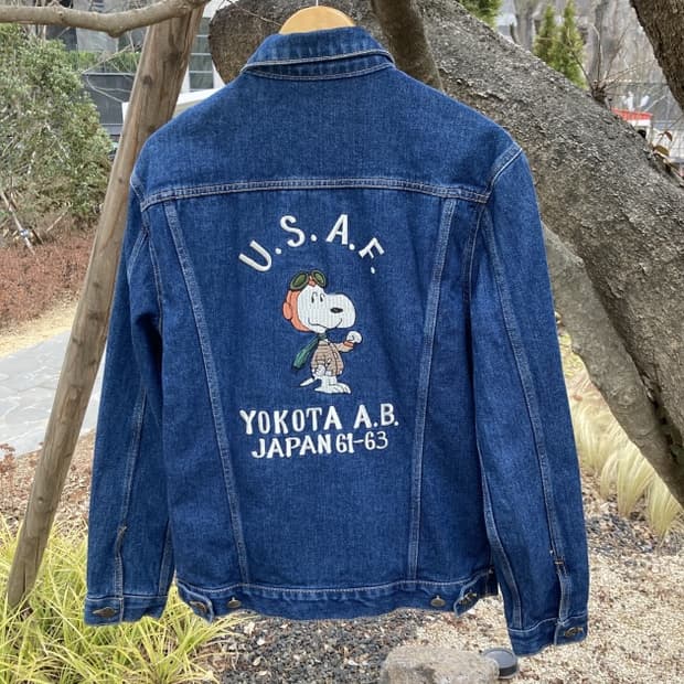 USA 스누피 공군 에디션 데님 자켓