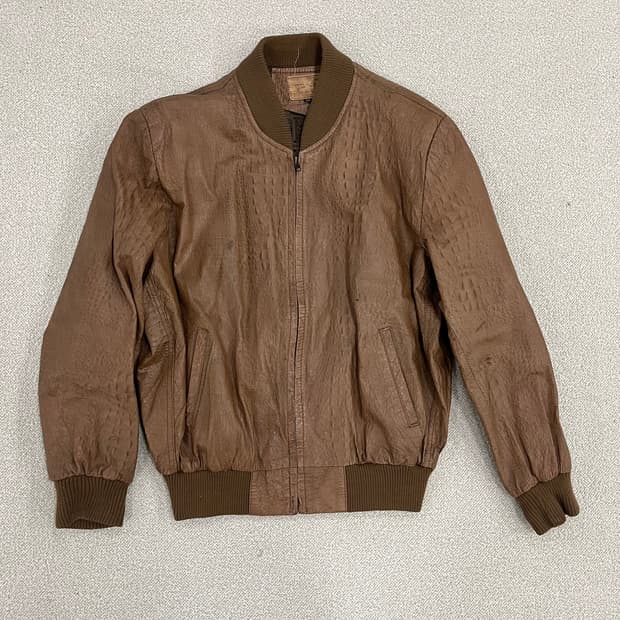 60 빈티지 양가죽 니트 봄버 자켓 0209M1