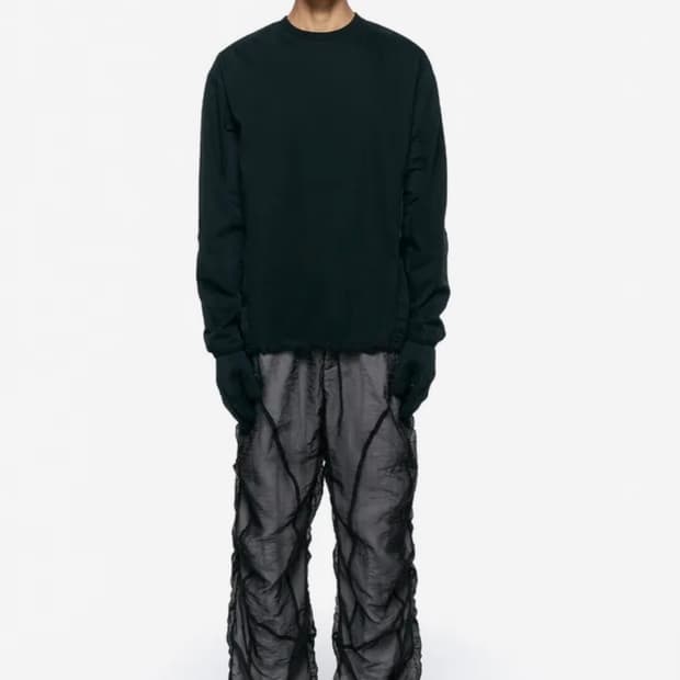 인사일런스 더블 레이어드 팬츠 BLACK