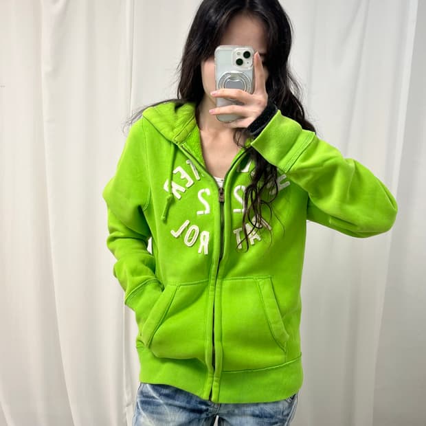 Hollister Green Hoodie Zip-up 