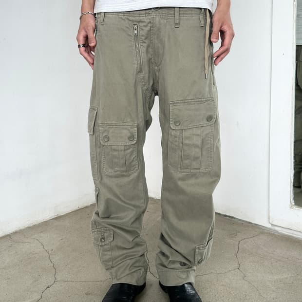 00‘s 디젤 비대칭 멀티 포켓 카고 팬츠