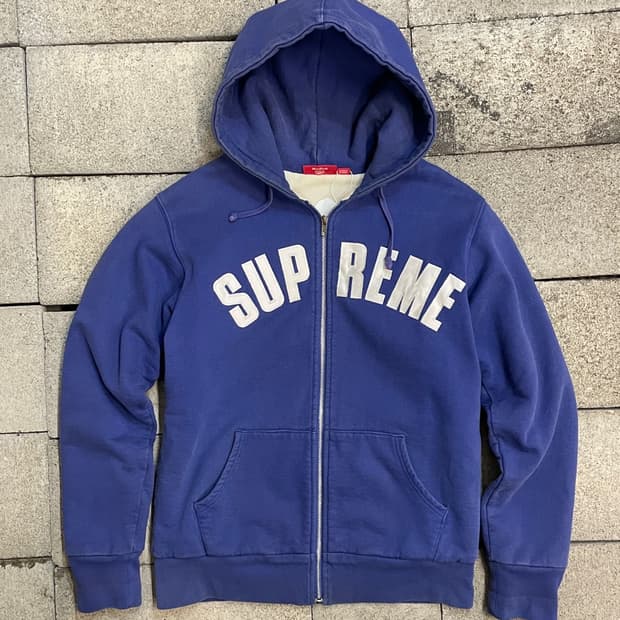 슈프림 아치 로고 써멀 라인드 후드집업 