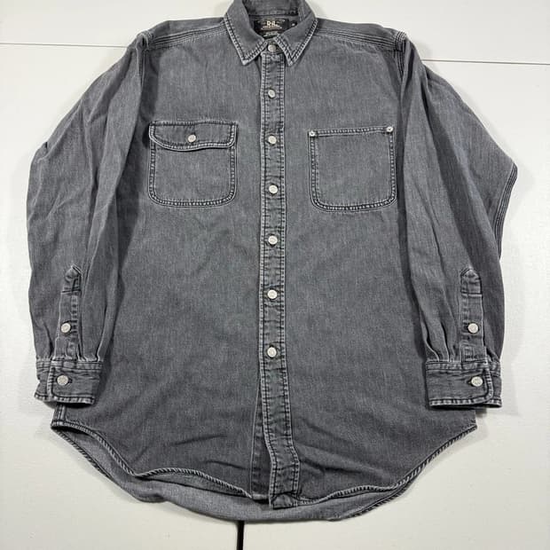 RRL 더블알엘 흑청 데님 셔츠
