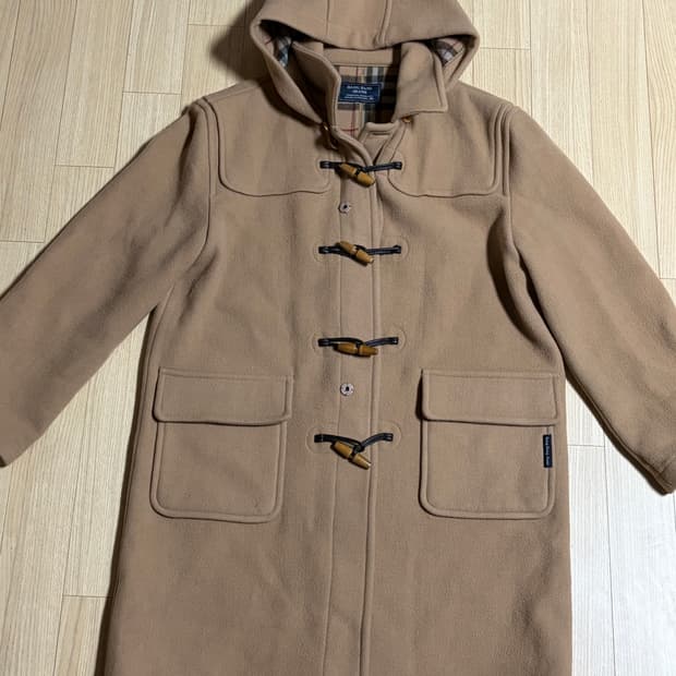 베이지 더플/떡볶이 후드 코트 100