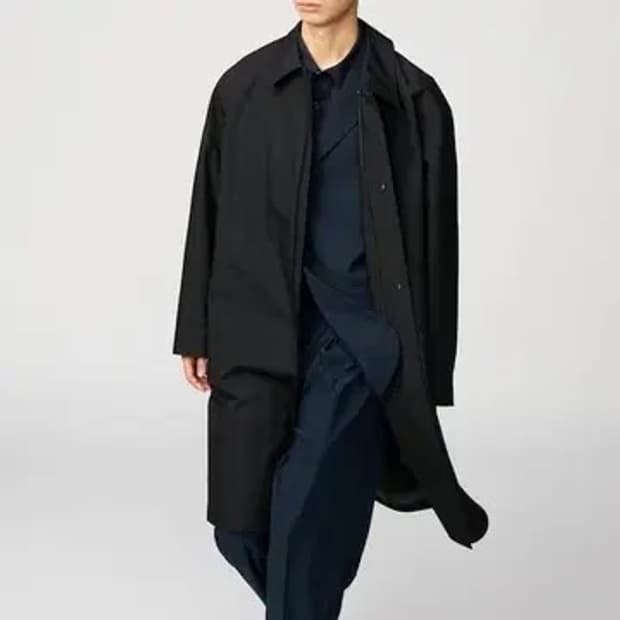 유니클로c 블록테크  싱글블레스트 코트