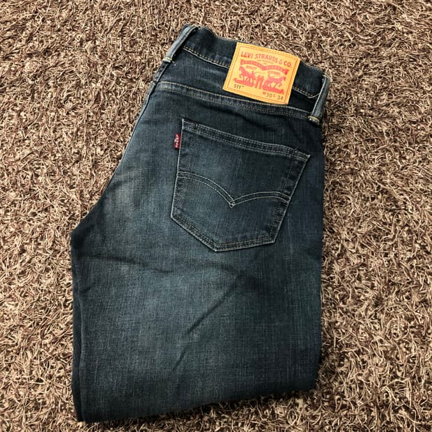 리바이스 511 워싱 데님 팬츠