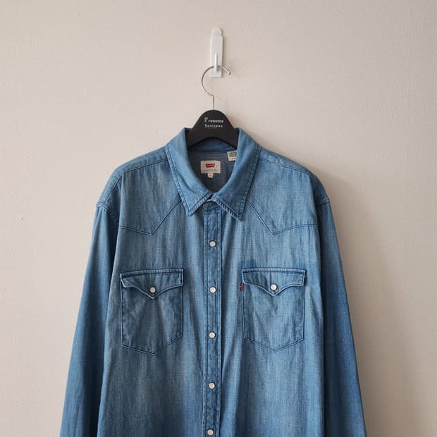 리바이스 워싱데님셔츠 (XL