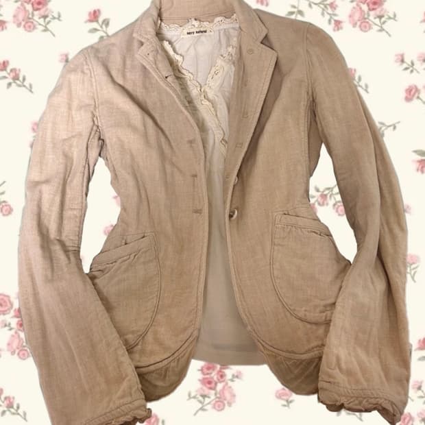 빈티지 모리 플로럴 레이스 자켓