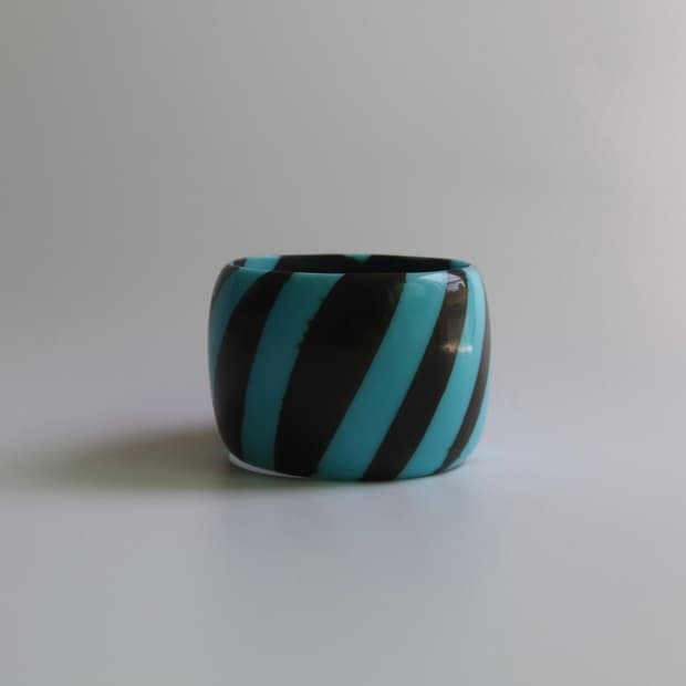 blue black stripe bangle