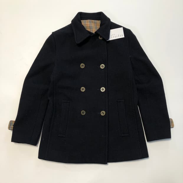 버버리 더블 브레스트 피코트 