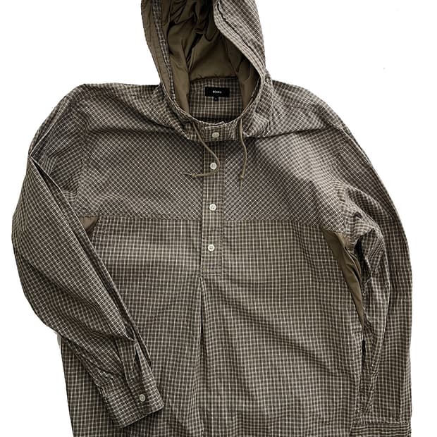 BEAMS 아노락 체크 자켓