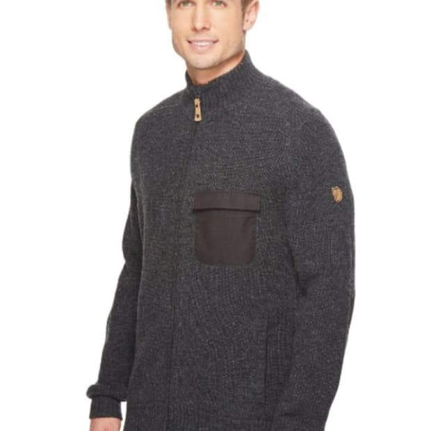 피엘라벤 남성 풀집업 램스울 니트 가디건 M 남성 엘보패치