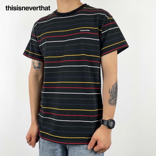 디스이즈네버댓 스트라이프 반팔티셔츠