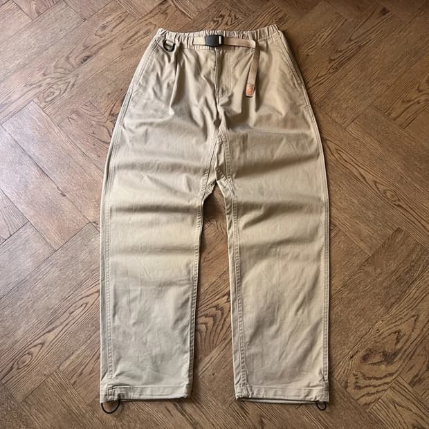 [S]그라미치 X BEAMS 아이보리 밴딩 코튼 팬츠