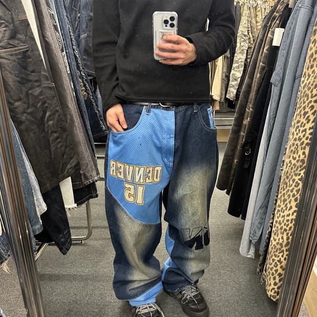 38) UNK NBA 덴버 와이드 힙합 데님팬츠 빅사이즈