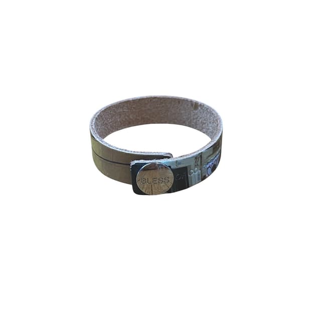 [009] Bless Leather Bracelet