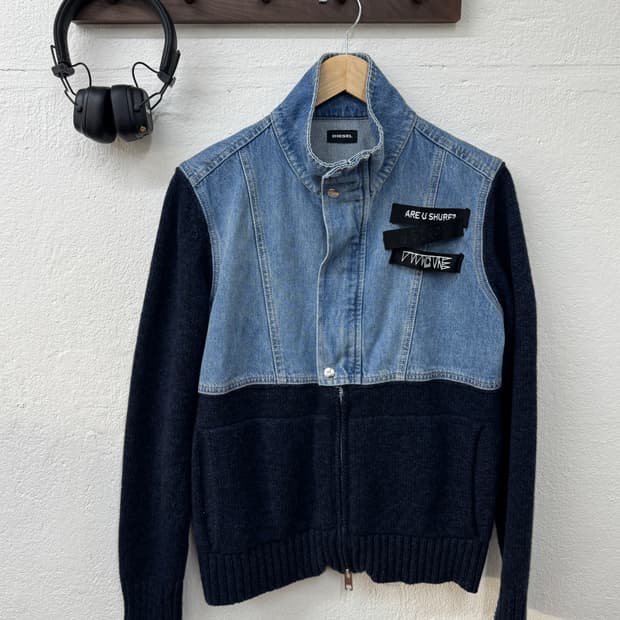 디젤 데님 니트 집업(T35)