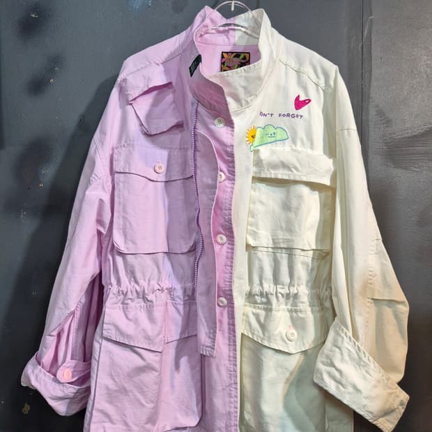 면 사파리 점퍼 프리사이즈