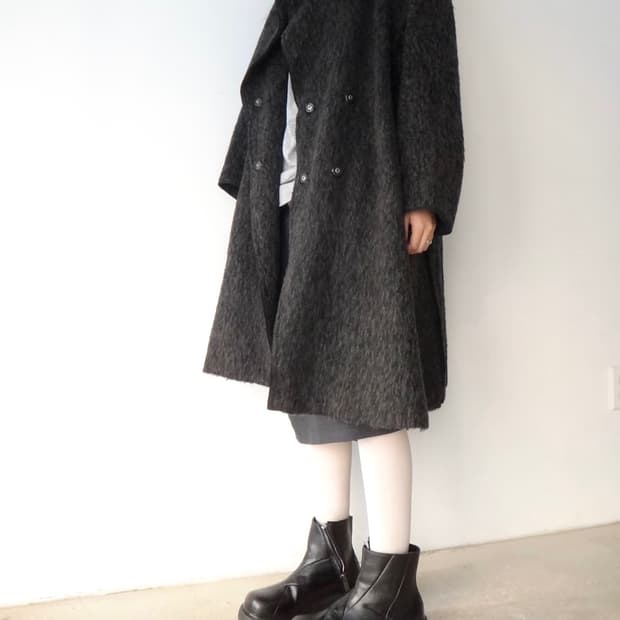 SYSTEM mohair wool coat / grey