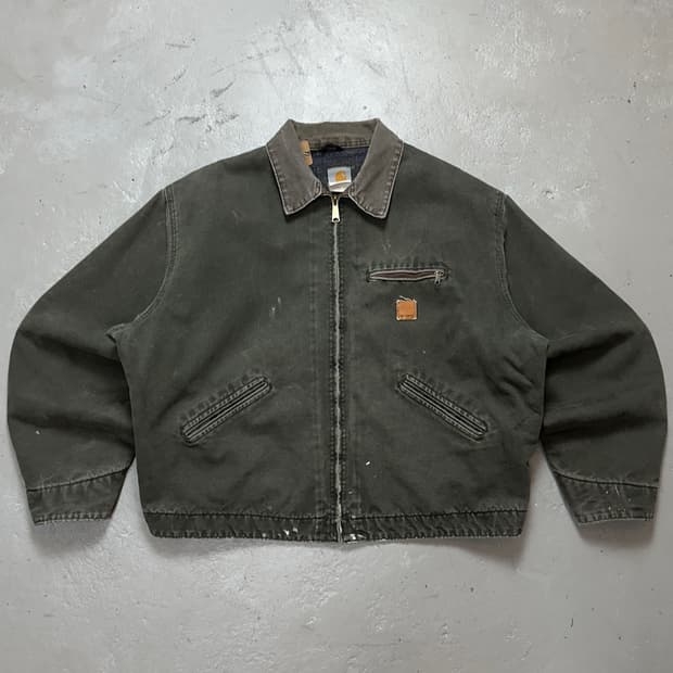 00's USA Made OG 칼하트 J97 디트로이트 MOS 모스그린