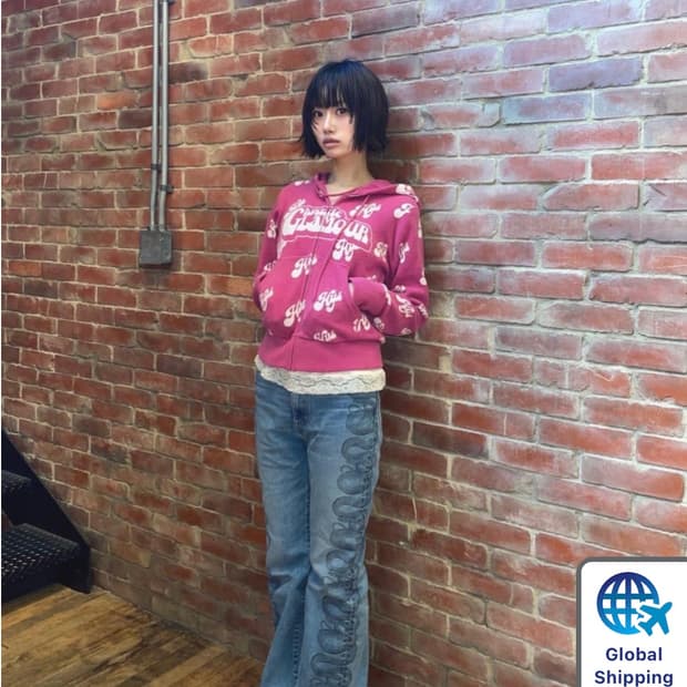 히스테릭 글래머 스네이크 플레어 데님 