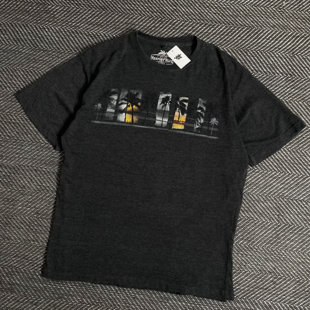 빈티지 팜트리 프린팅 반팔 티셔츠y 2844